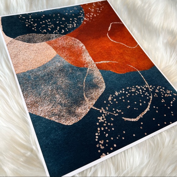 Modern Abstract Shape Wall Art Poster Print UNFRAMED. - Picture 10 of 14